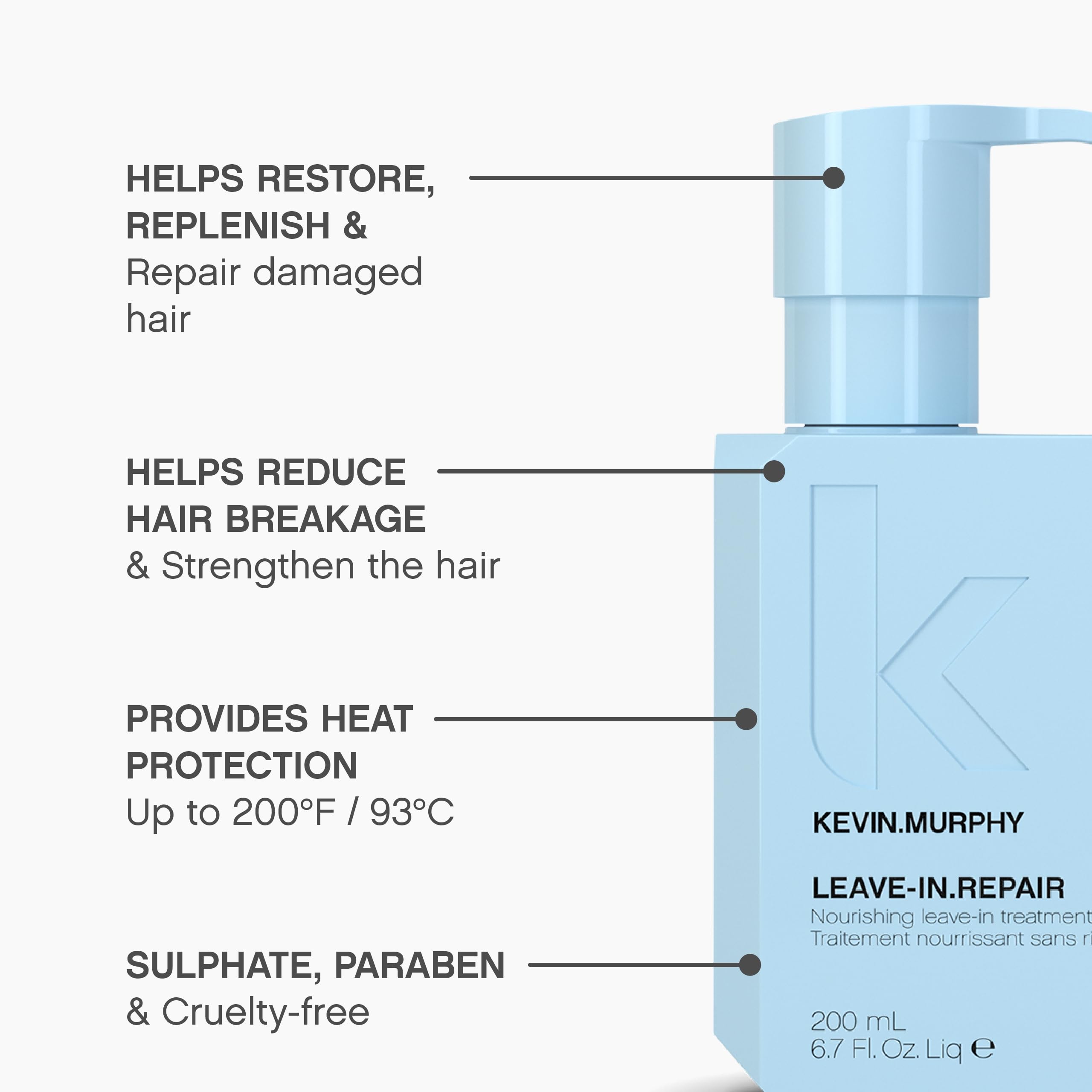 KEVIN.MURPHY applying leave-in to towel-dried hair for manageability