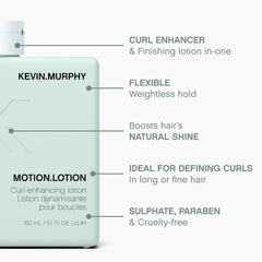 KEVIN.MURPHY lotion on hand demonstrating easy spread and absorption benefit