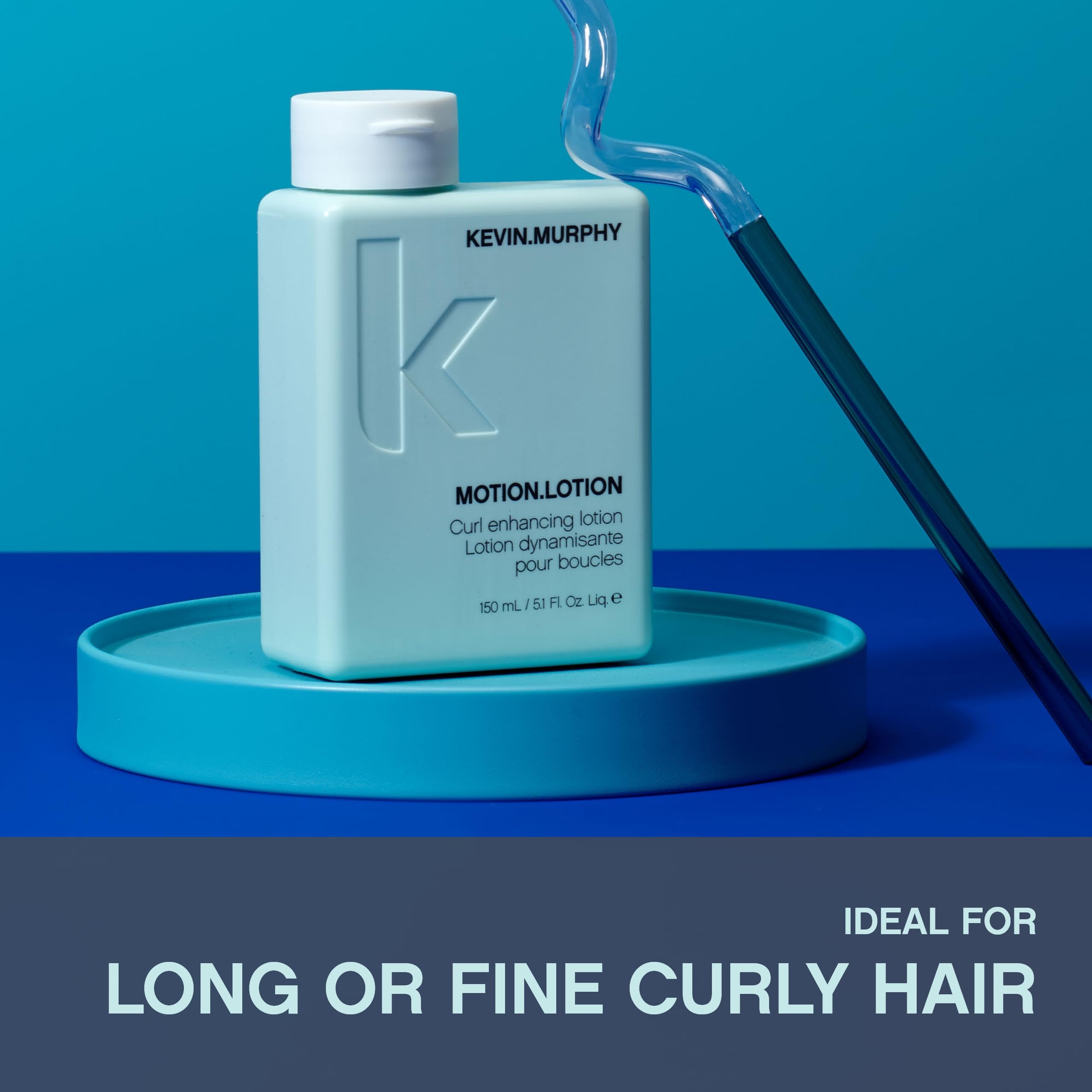 KEVIN.MURPHY applied to damp hair showing curl formation benefit