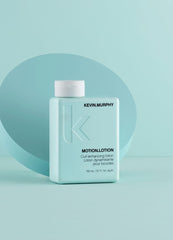 KEVIN.MURPHY on a bathroom shelf in a lifestyle scene showing salon-quality routine benefit