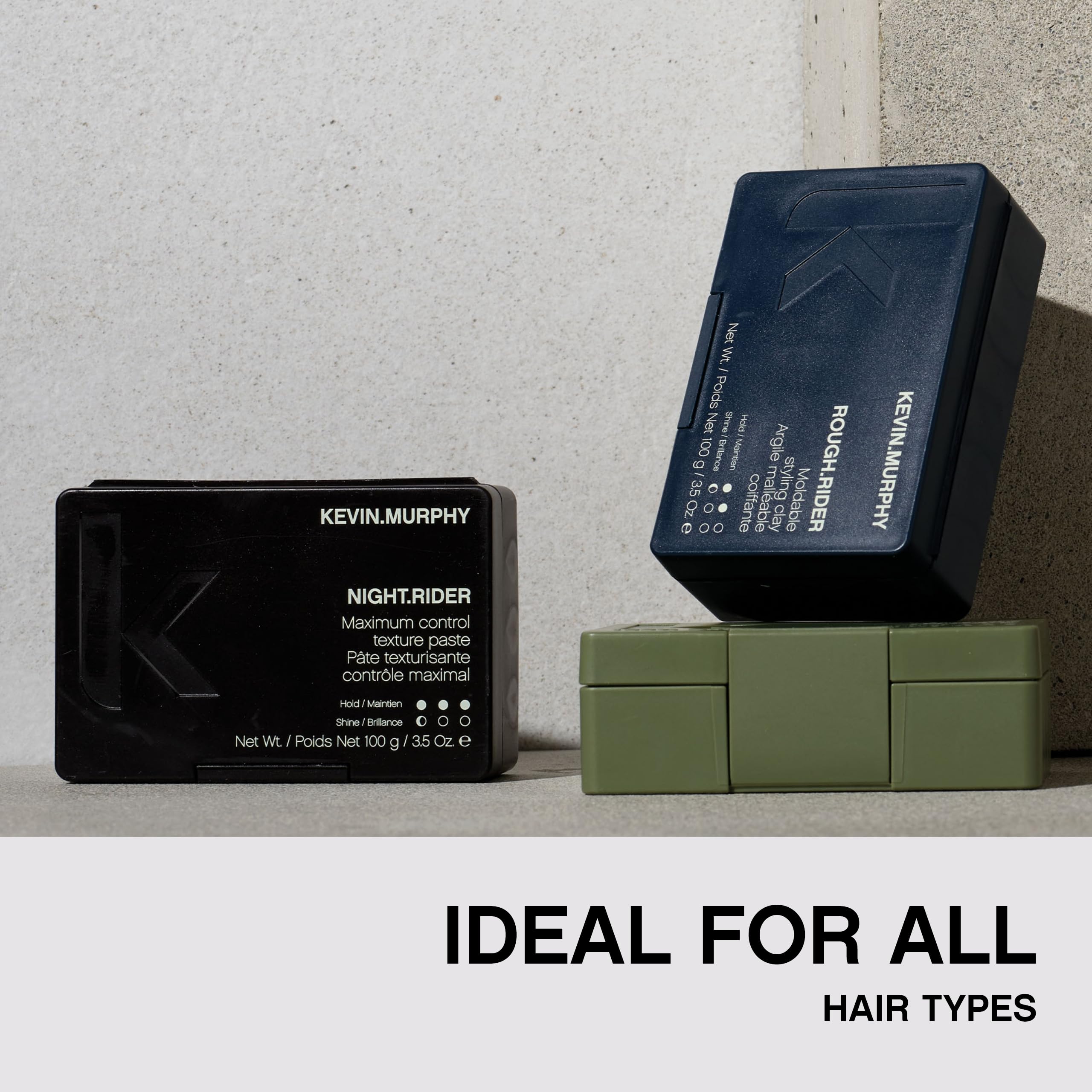 KEVIN.MURPHY paste on fingers showing pliable application benefit