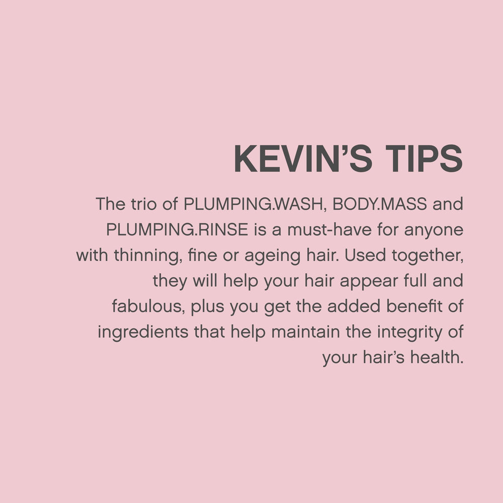 KEVIN.MURPHY conditioner being applied to fine hair showing added body and manageability