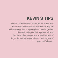 KEVIN.MURPHY conditioner being applied to fine hair showing added body and manageability