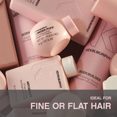 KEVIN.MURPHY Powder Puff size scale next to coin highlights travel-friendly 0.5 ounce