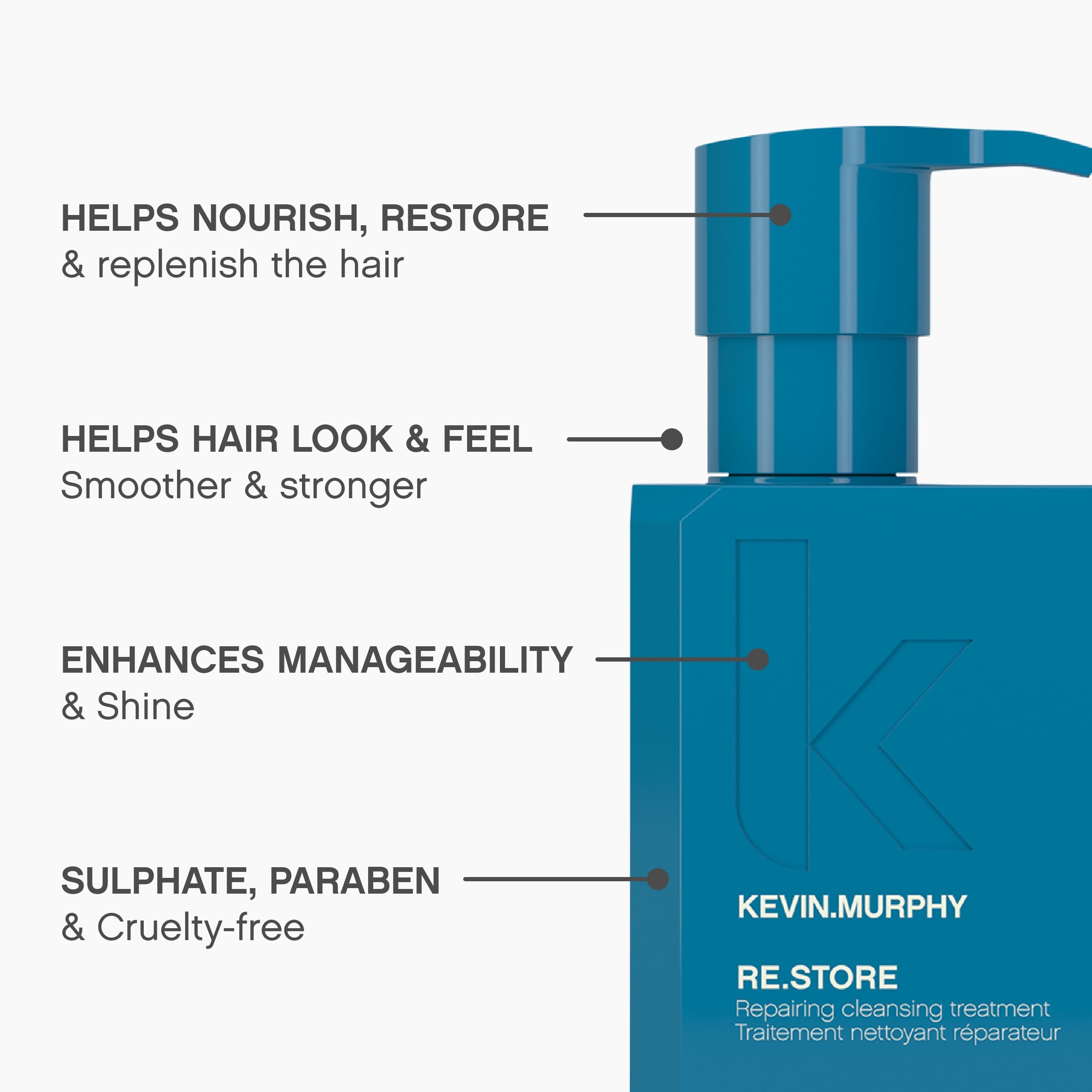 KEVIN.MURPHY product in hand demonstrating smooth application and nourishment