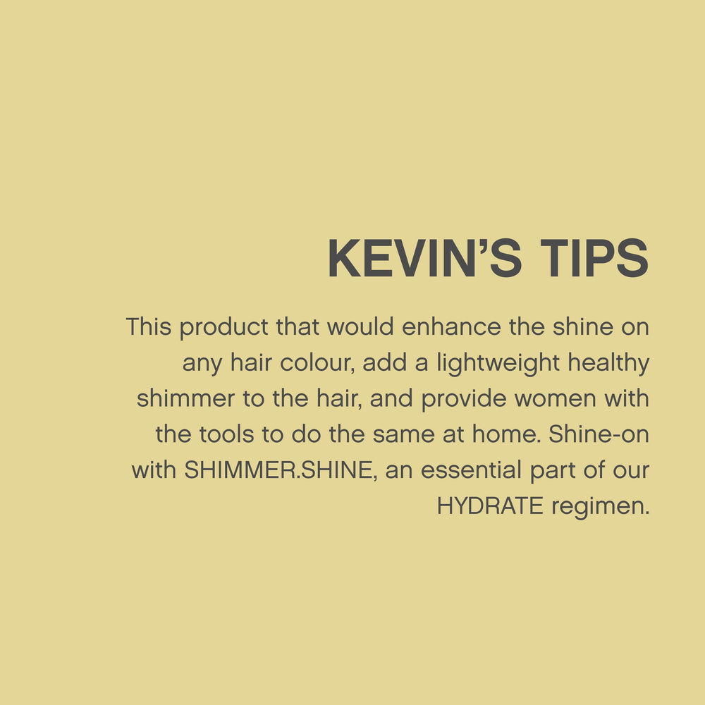 KEVIN.MURPHY styled hair in lifestyle setting highlighting luminous salon finish
