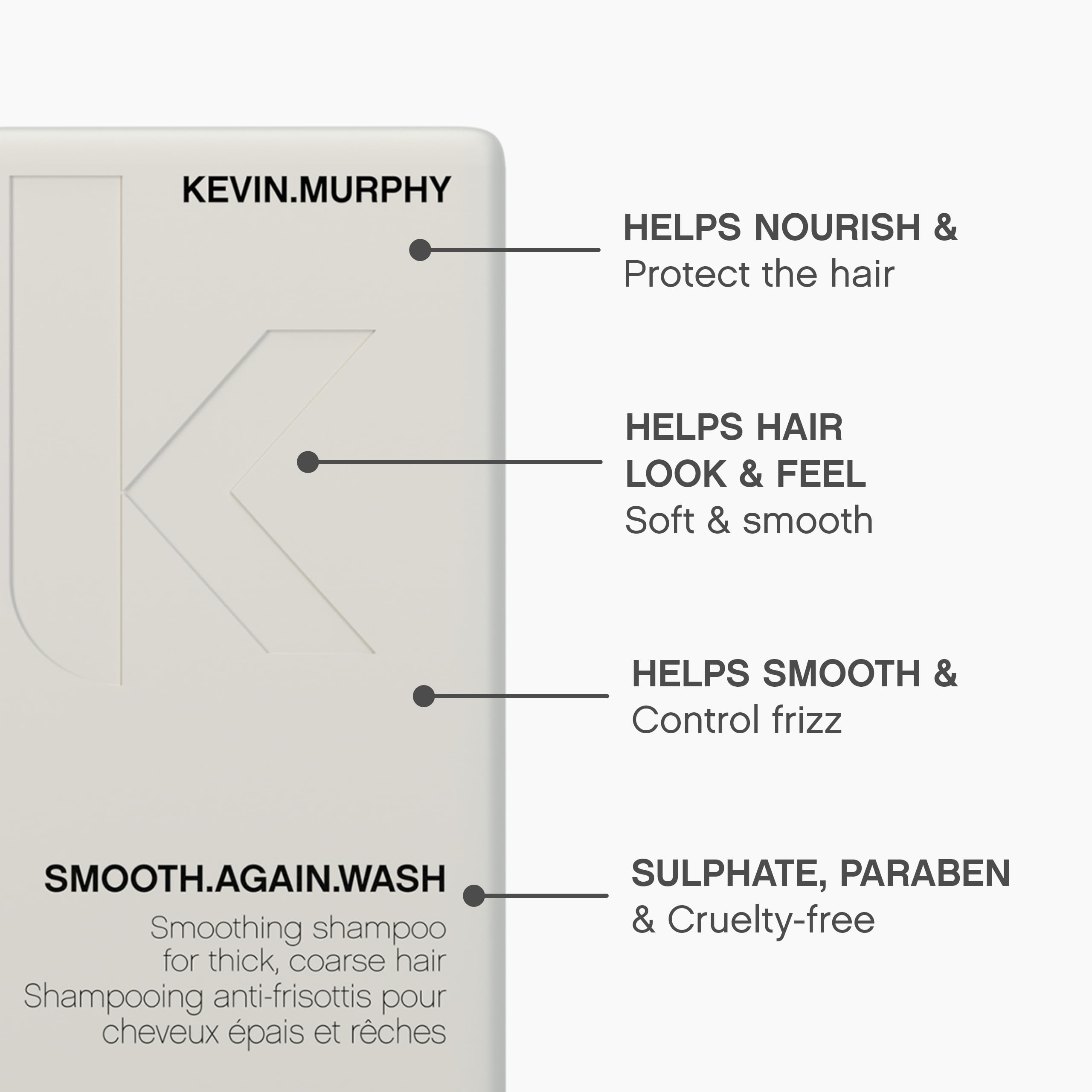 KEVIN.MURPHY bottle in hand for scale, demonstrates convenient 250ml travel-friendly size