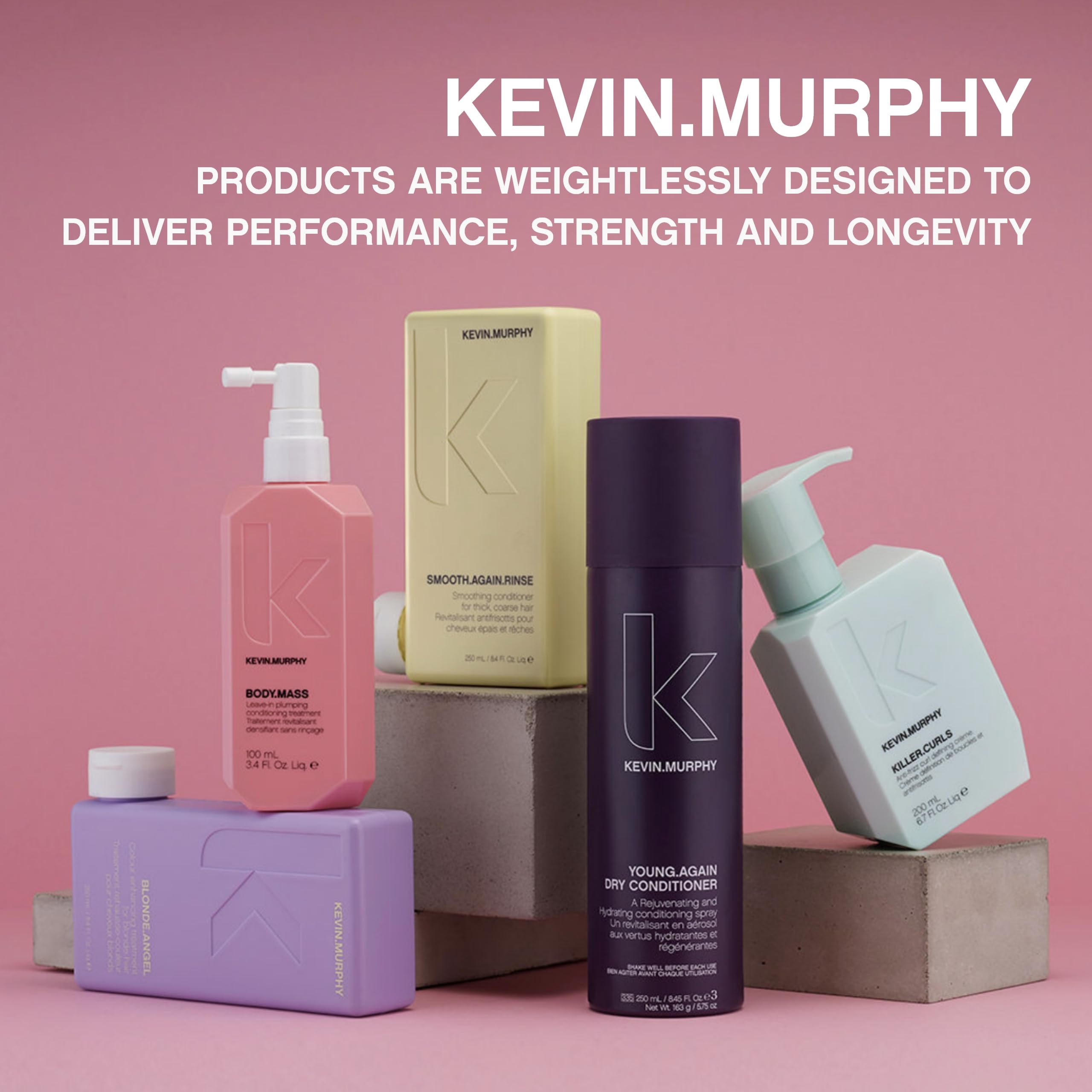 KEVIN.MURPHY salon scene illustrating professional styling results and hold