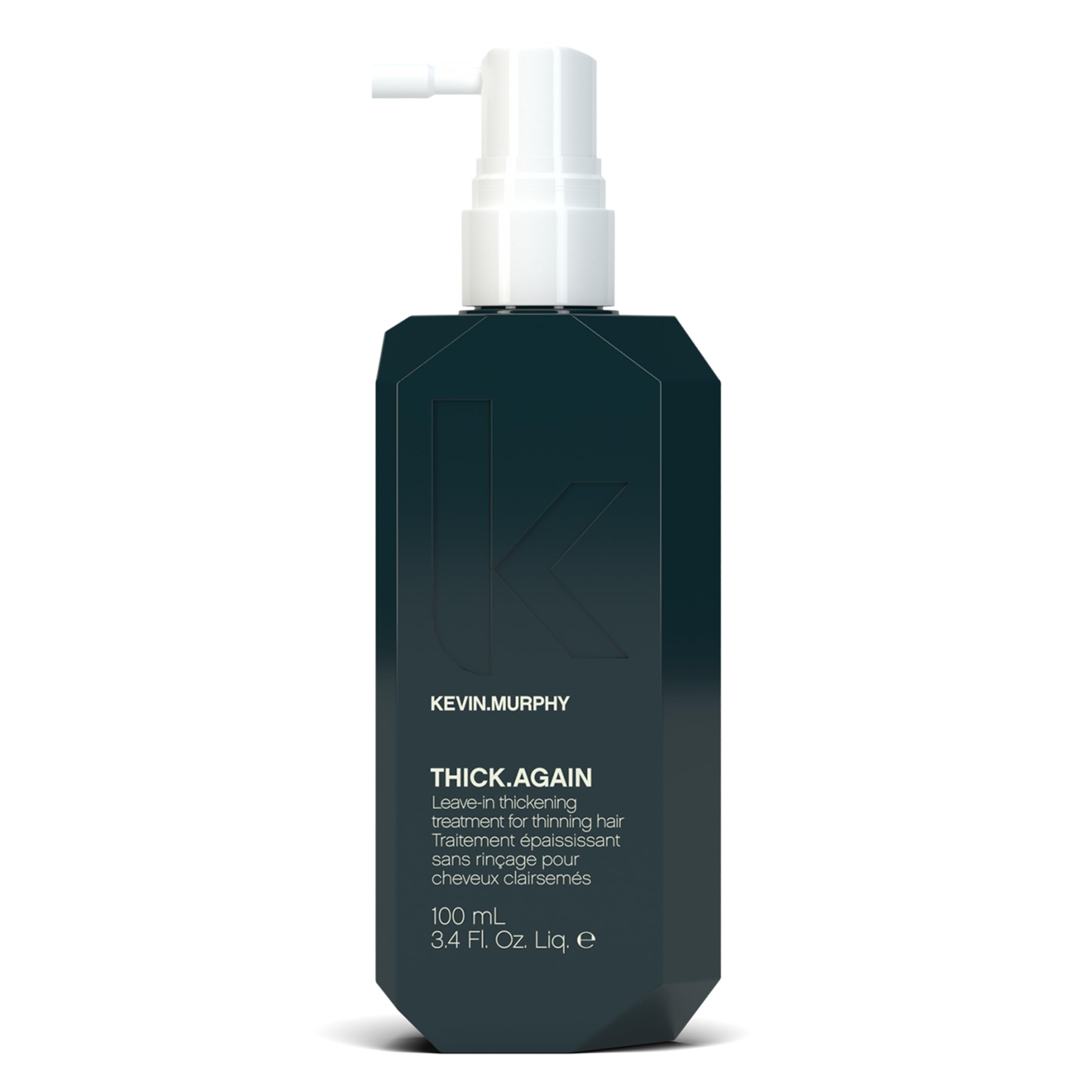KEVIN.MURPHY THICK.AGAIN front bottle clearly showing label and product size benefit fuller hair