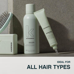 KEVIN.MURPHY heat protection icon labeling up to 216°C showing secure styling protection