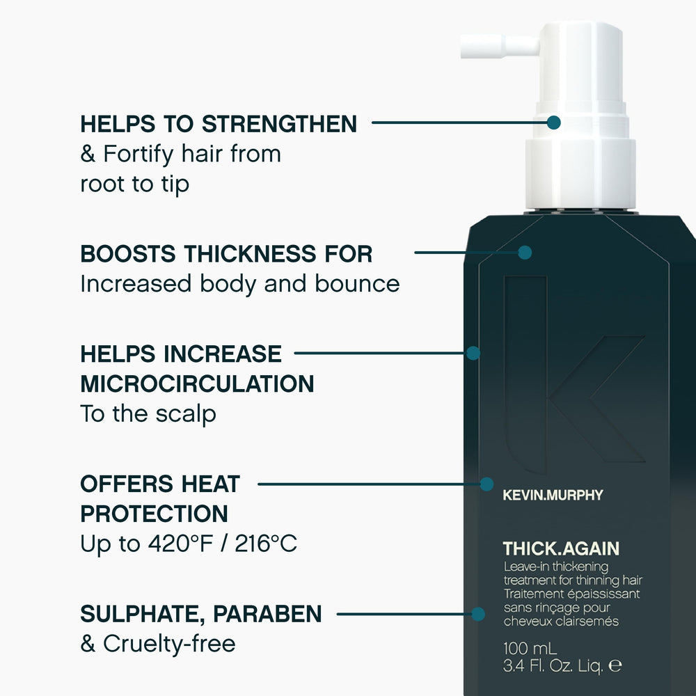 KEVIN.MURPHY applied to damp hair at roots showing added body and styling readiness