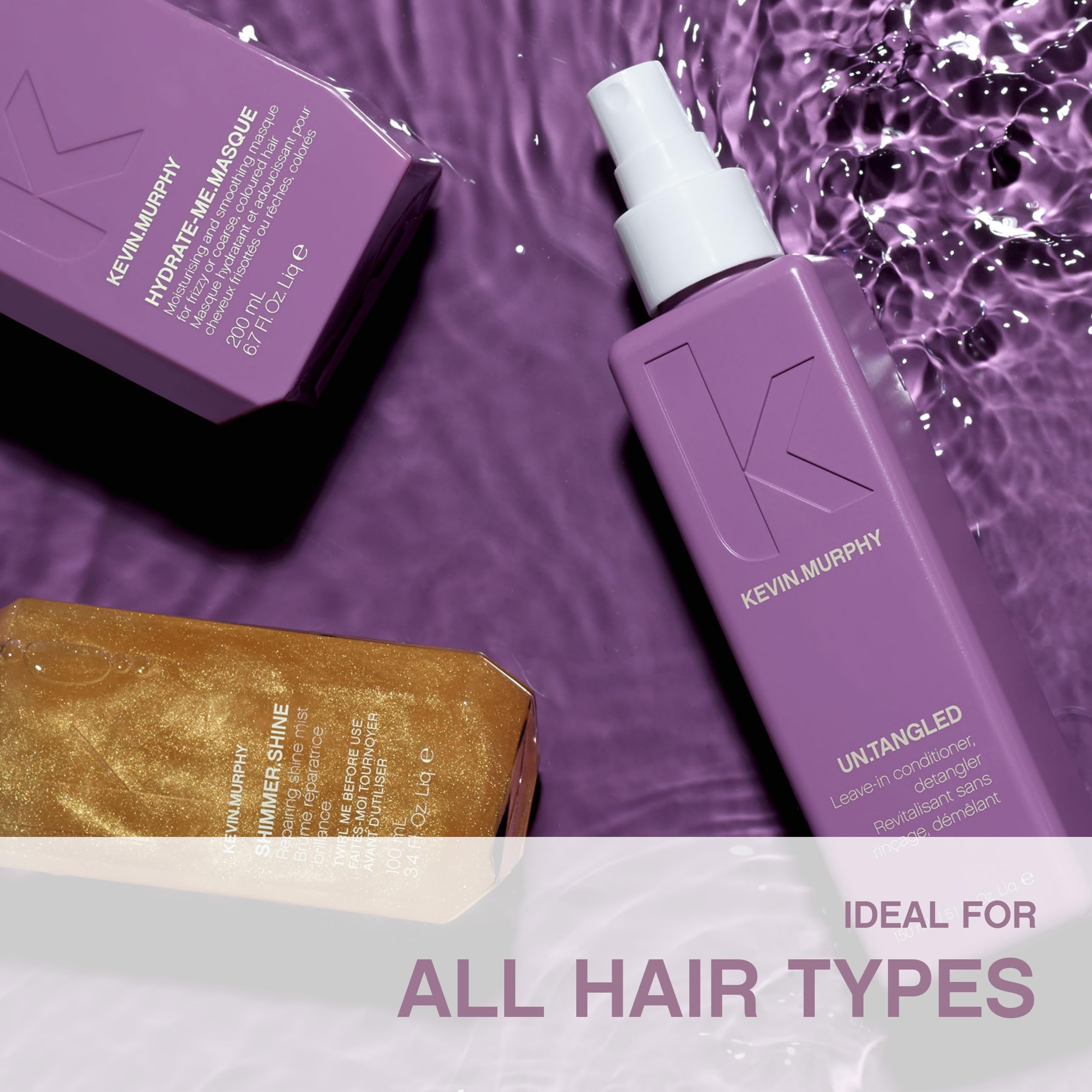 KEVIN.MURPHY 150ml bottle next to a ruler for clear size and travel-friendly benefit