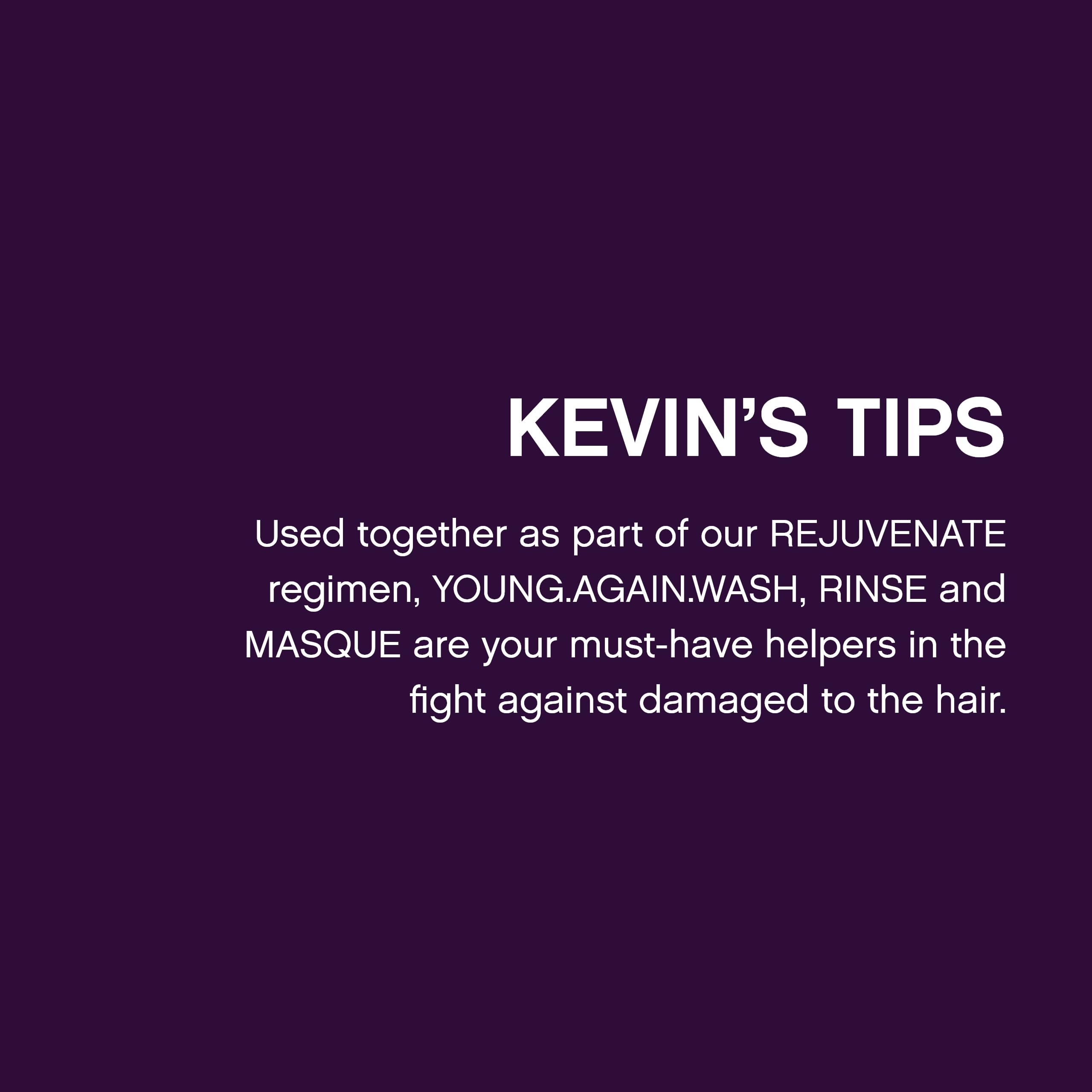 KEVIN.MURPHY label closeup featuring Immortelle and clean ingredients list