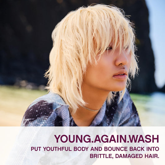 KEVIN.MURPHY back label listing ingredients and gentle formulation benefit