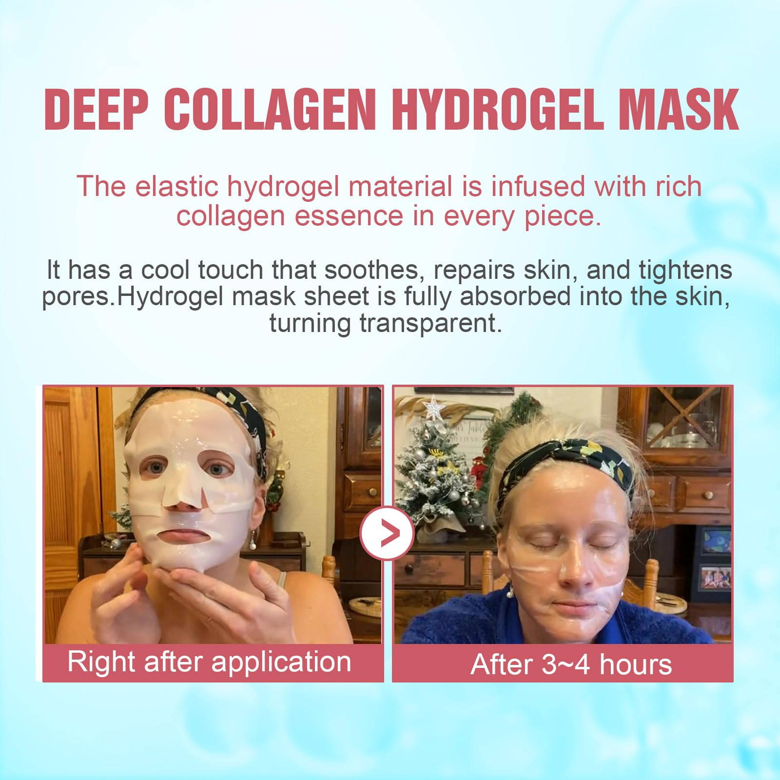 Kewhunt overnight mask applied on model in evening routine for cooling hydration benefit