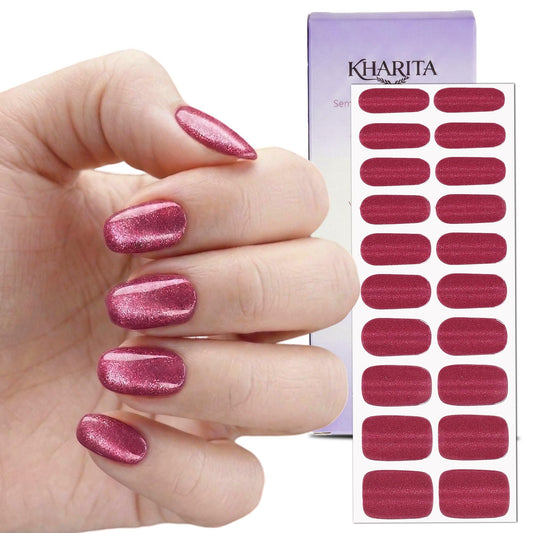 kharita front packaging hot pink kit showing included tools and strips for easy setup