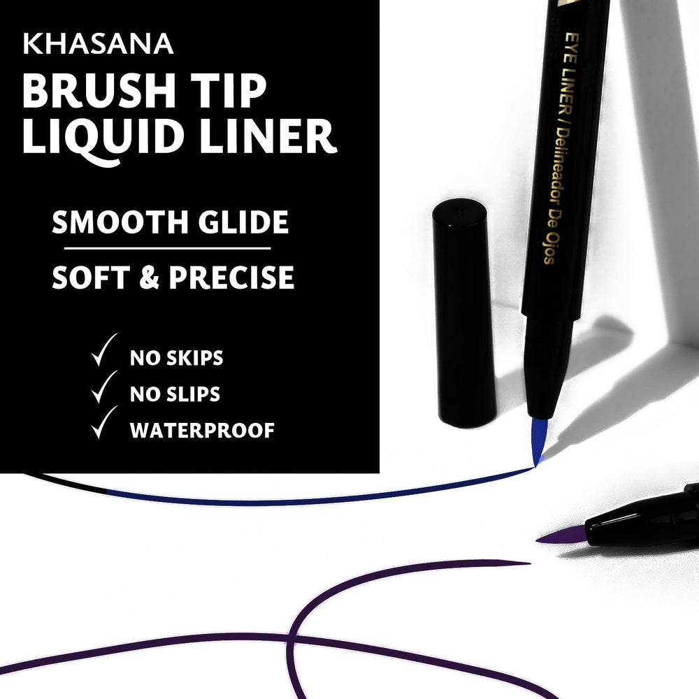 Khasana PLUM swatch stroke on skin showing intense plum pigment payoff