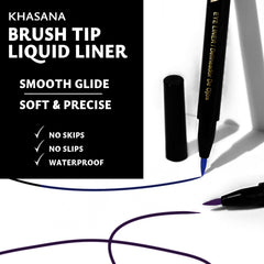 Khasana PLUM swatch stroke on skin showing intense plum pigment payoff