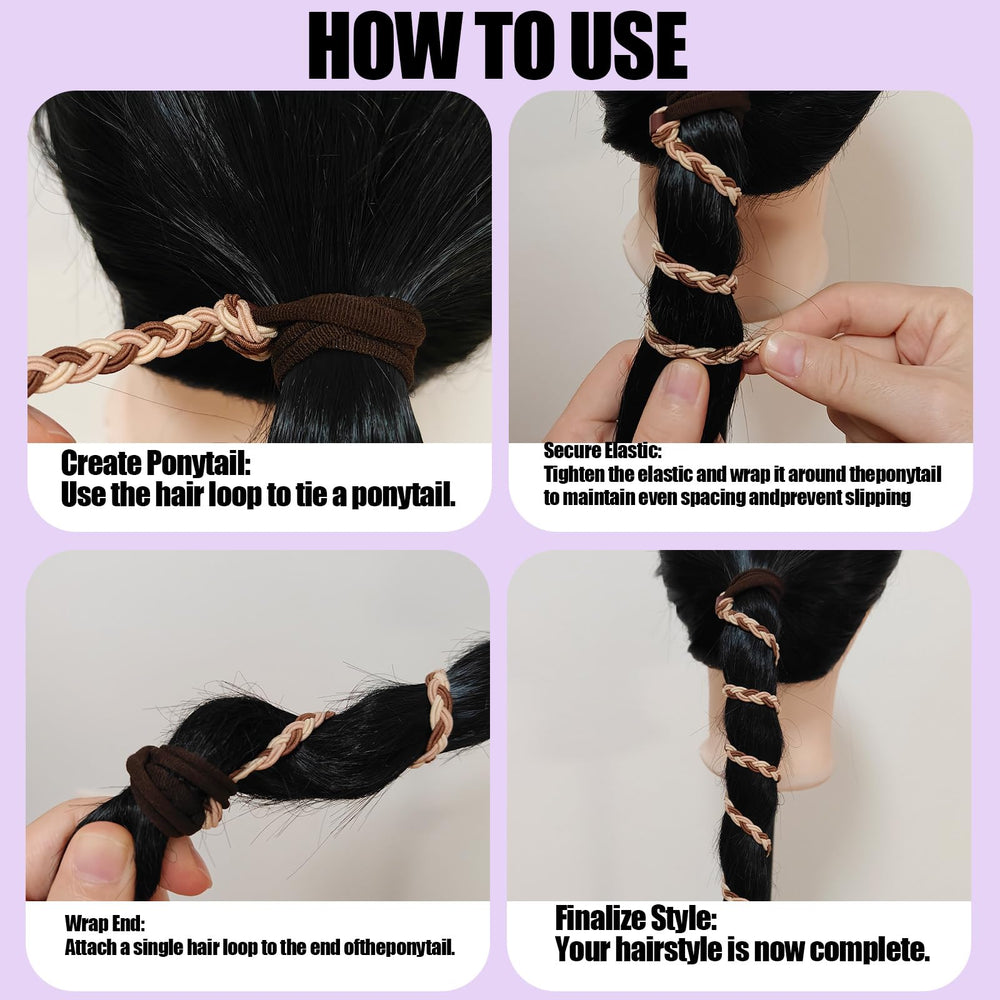 KHRYPTXH hair tie securing a high ponytail for comfortable all-day hold