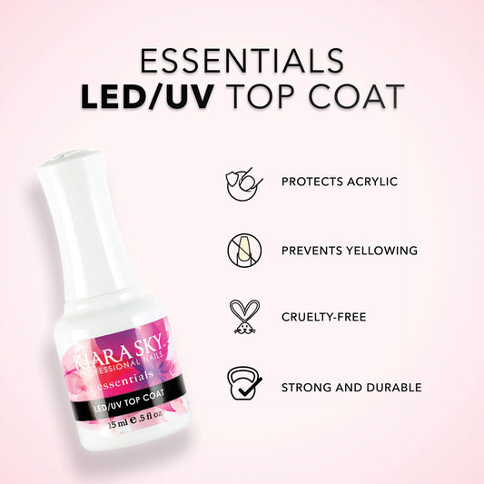 KIARA SKY brush close-up applying top coat to nail for smooth glossy protection