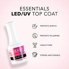 KIARA SKY brush close-up applying top coat to nail for smooth glossy protection