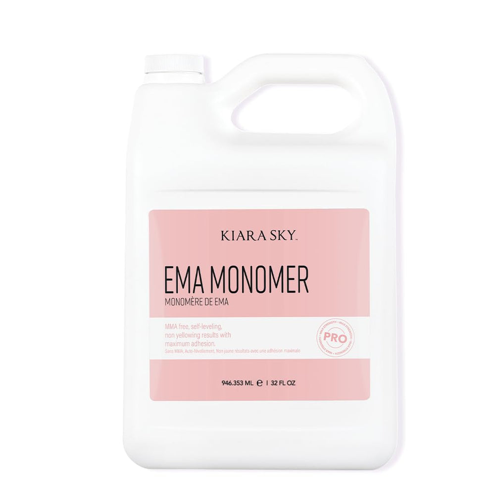 Kiara Sky bottle front view showing professional monomer and clear finish benefit