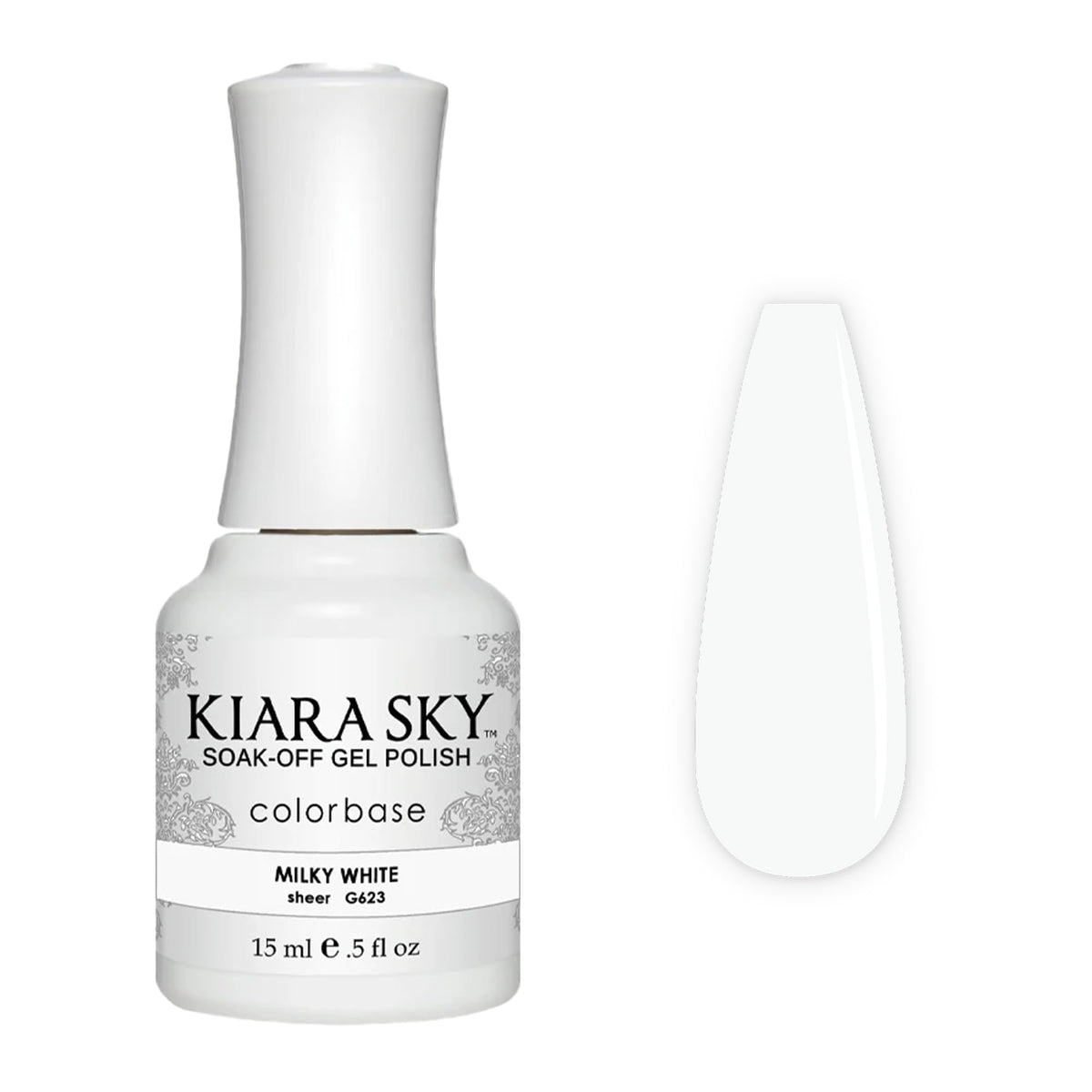 KIARA SKY bottle front view showing milky white color and easy application benefit