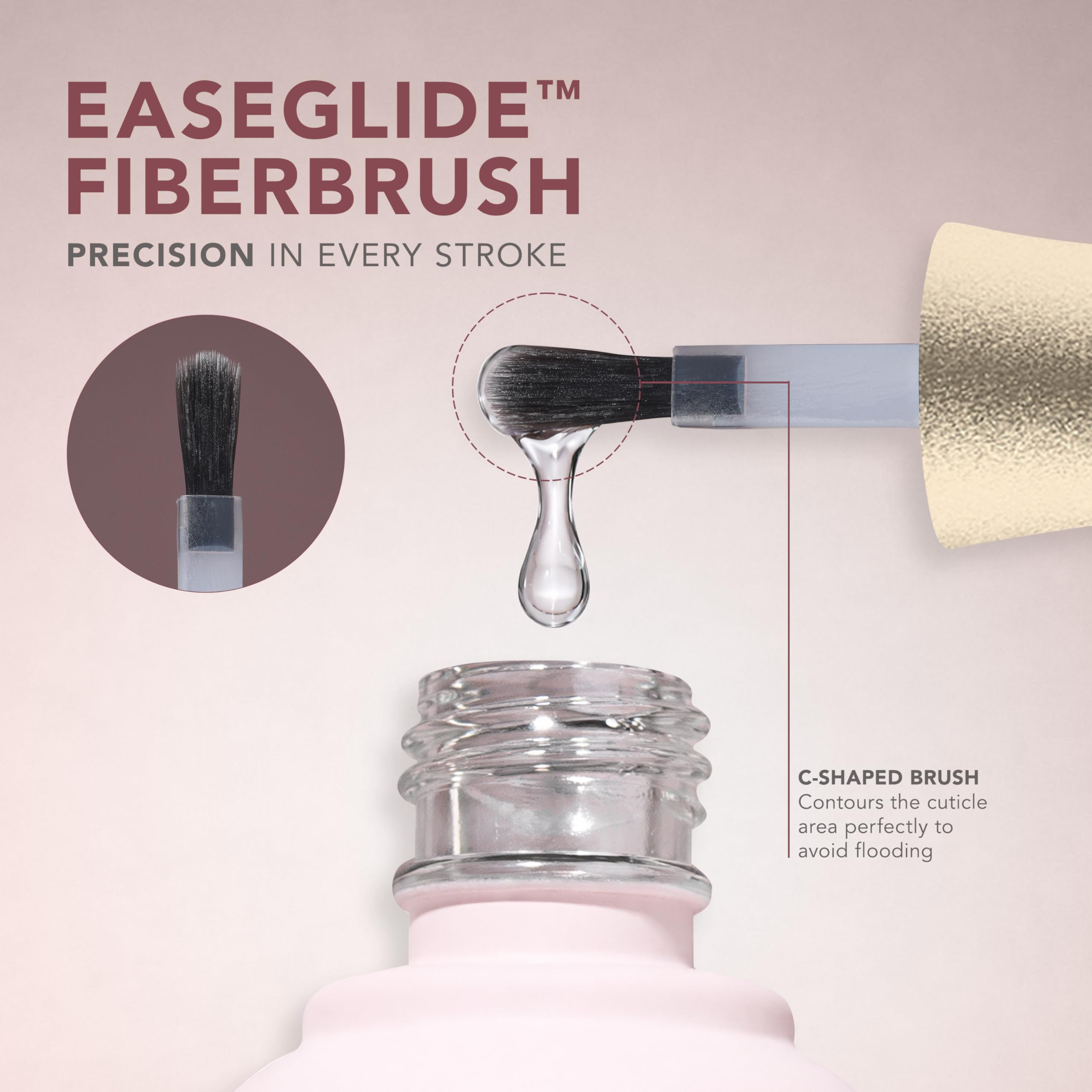 Kiara Sky base on a natural nail before color, strengthens thin nail to support gel polish