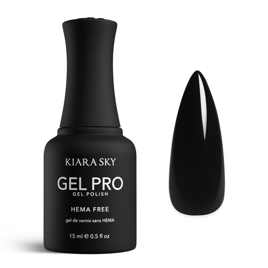 KIARA SKY bottle front view showing true black color and sleek design benefit: easy shade identification
