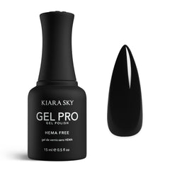 KIARA SKY bottle front view showing true black color and sleek design benefit: easy shade identification