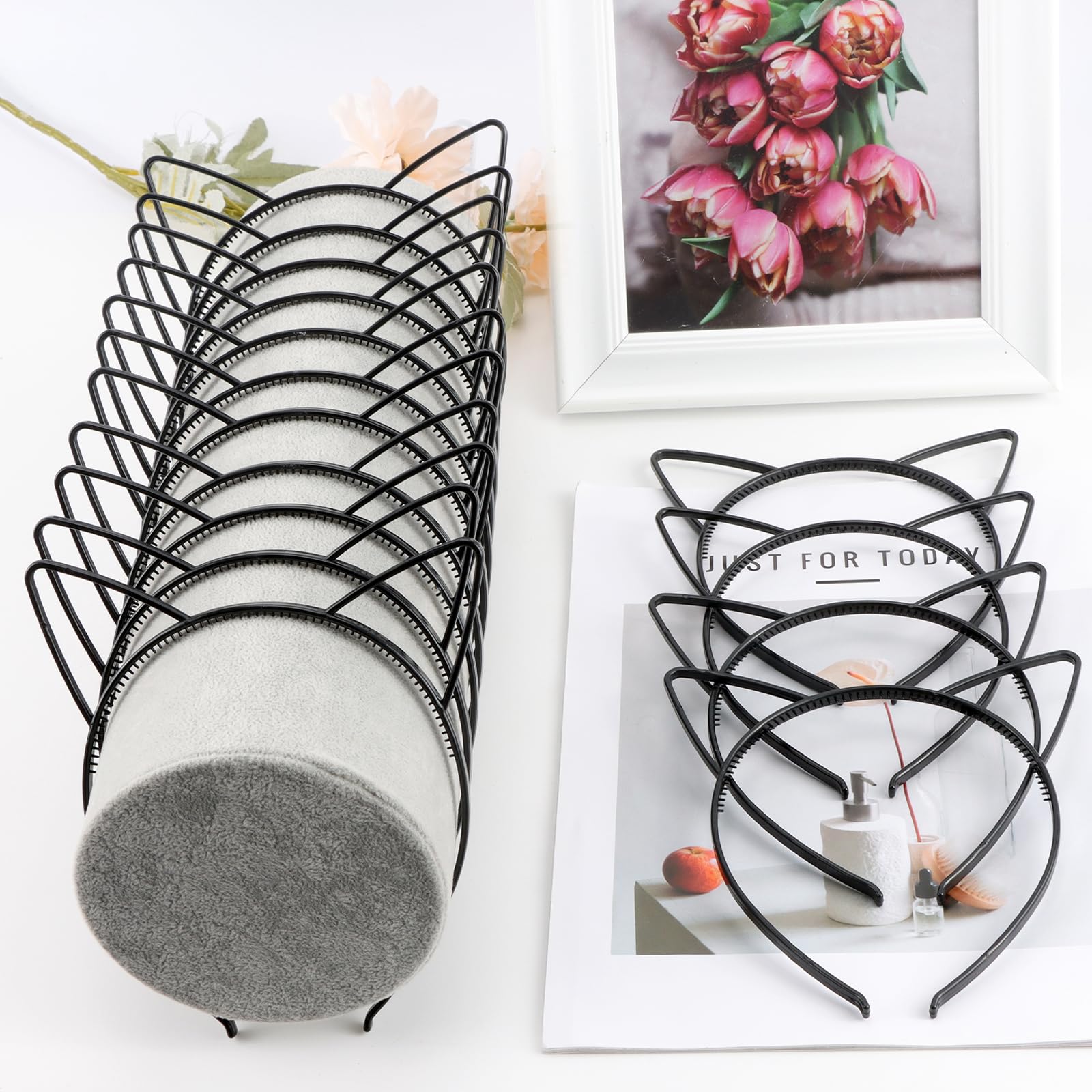 KICOSY cat ear headband styled with outfit showing versatile fashion benefit
