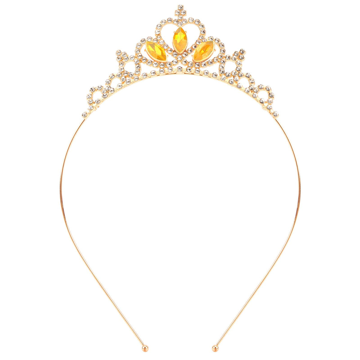 KICOSY gold crown front view showing elegant silhouette and lasting shine