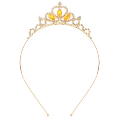 KICOSY gold crown front view showing elegant silhouette and lasting shine