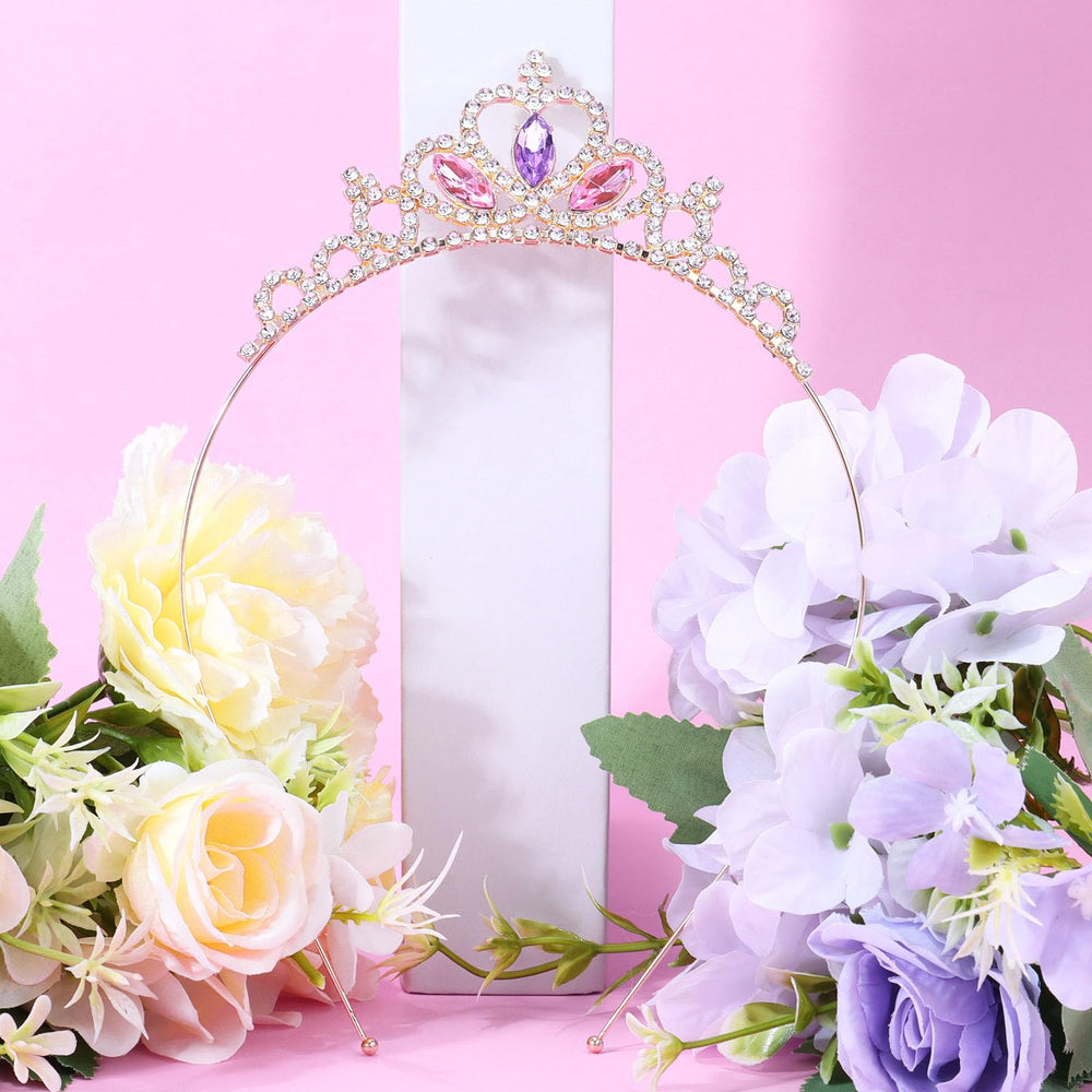 KICOSY tiara styled with prom dress in evening setting showing elegance