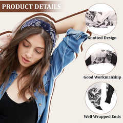 KICOSY headband beside a hand showing size and scale for easy fit judgment