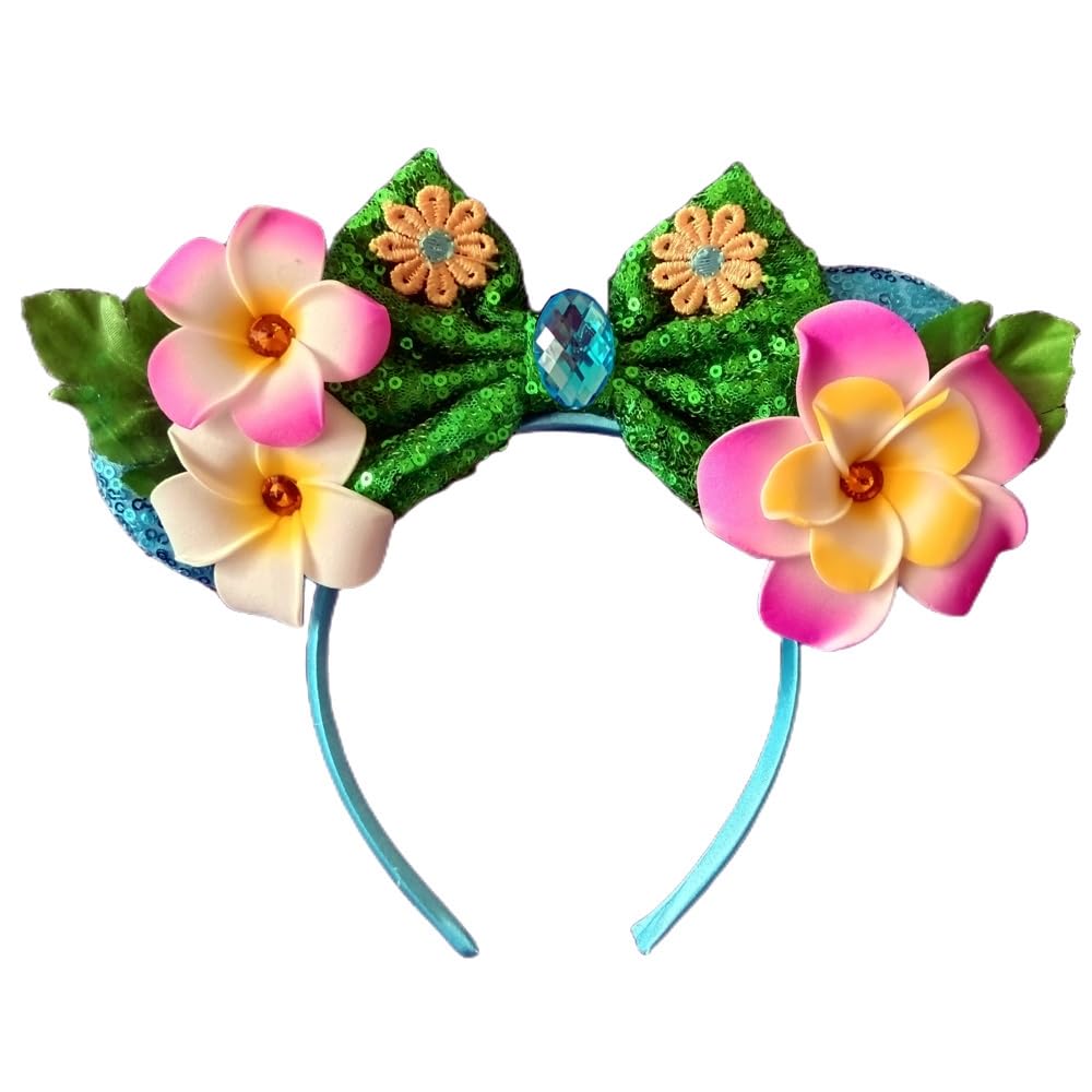 Kiddale front view showing floral headband and bright tropical styling for parties