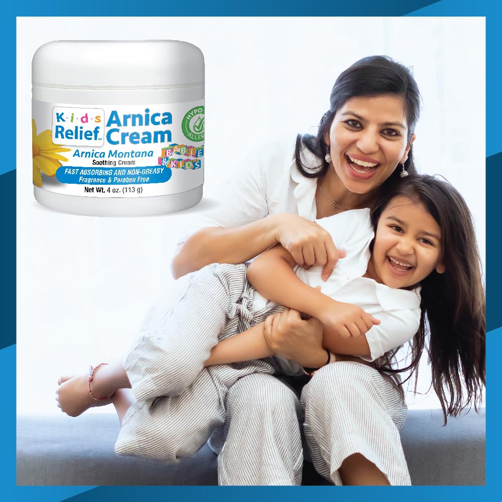 Kids Relief being applied to child hands illustrating gentle, non-greasy absorption