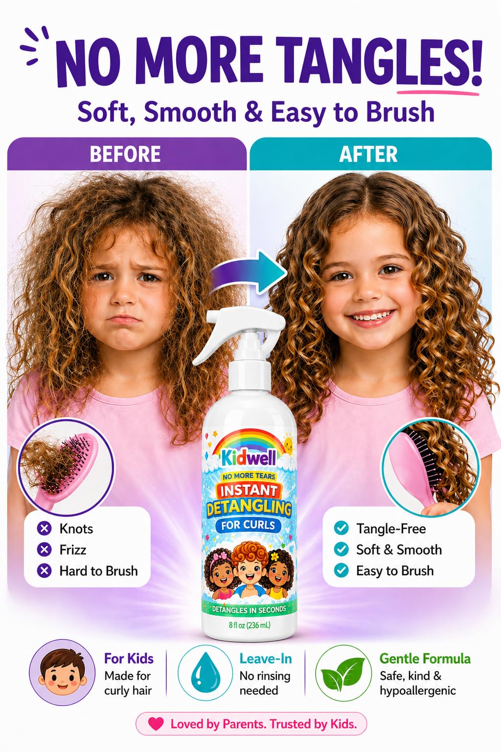 Kidwell spray mist closeup demonstrating easy, even application