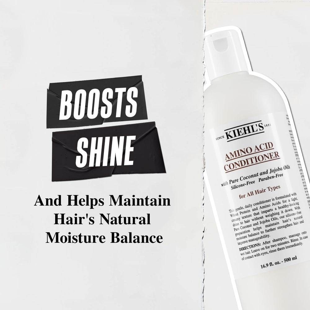 Kiehl's product with coconut oil droplets, highlighting moisturizing benefits