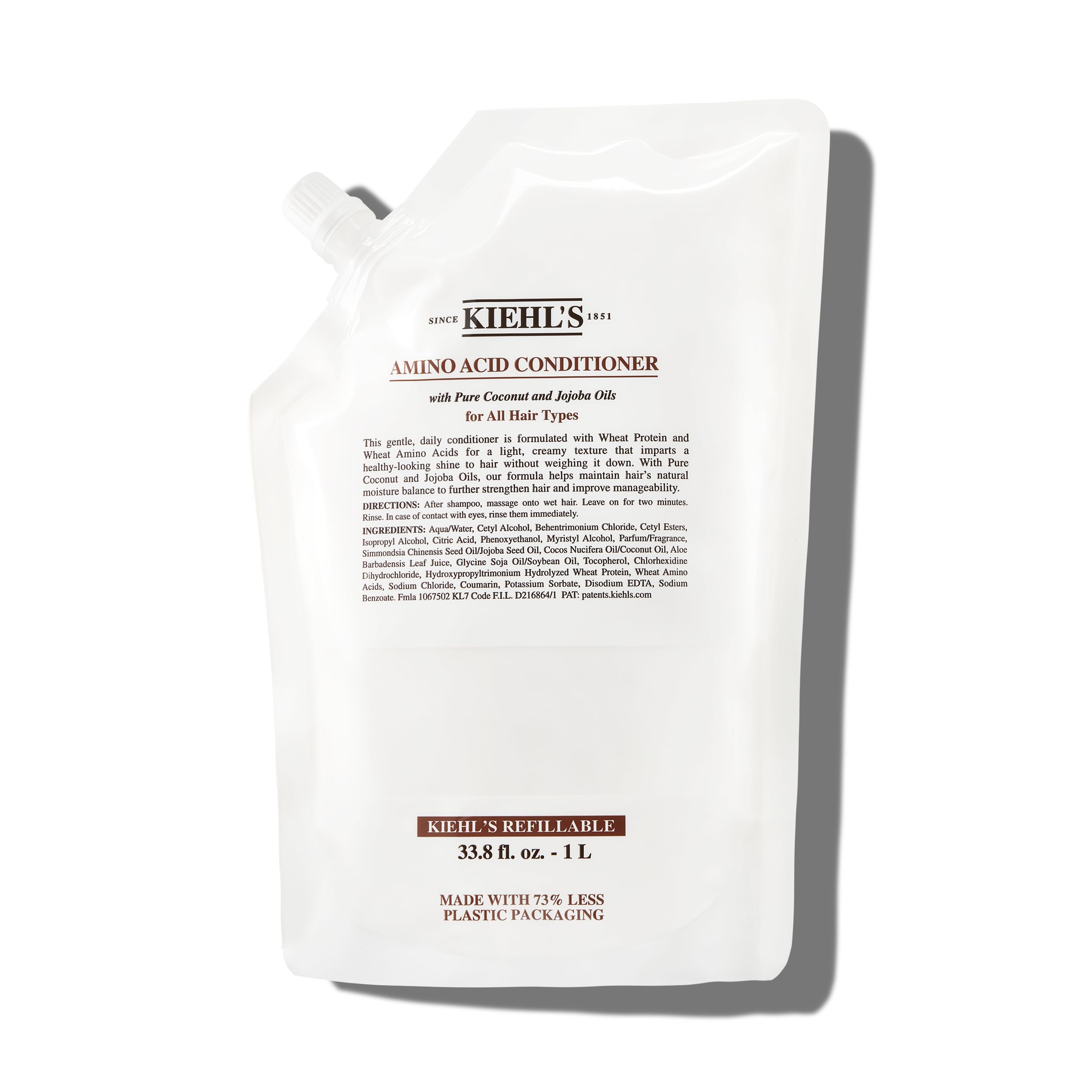 Kiehl's Amino Acid Conditioner front bottle showing label and volume benefits