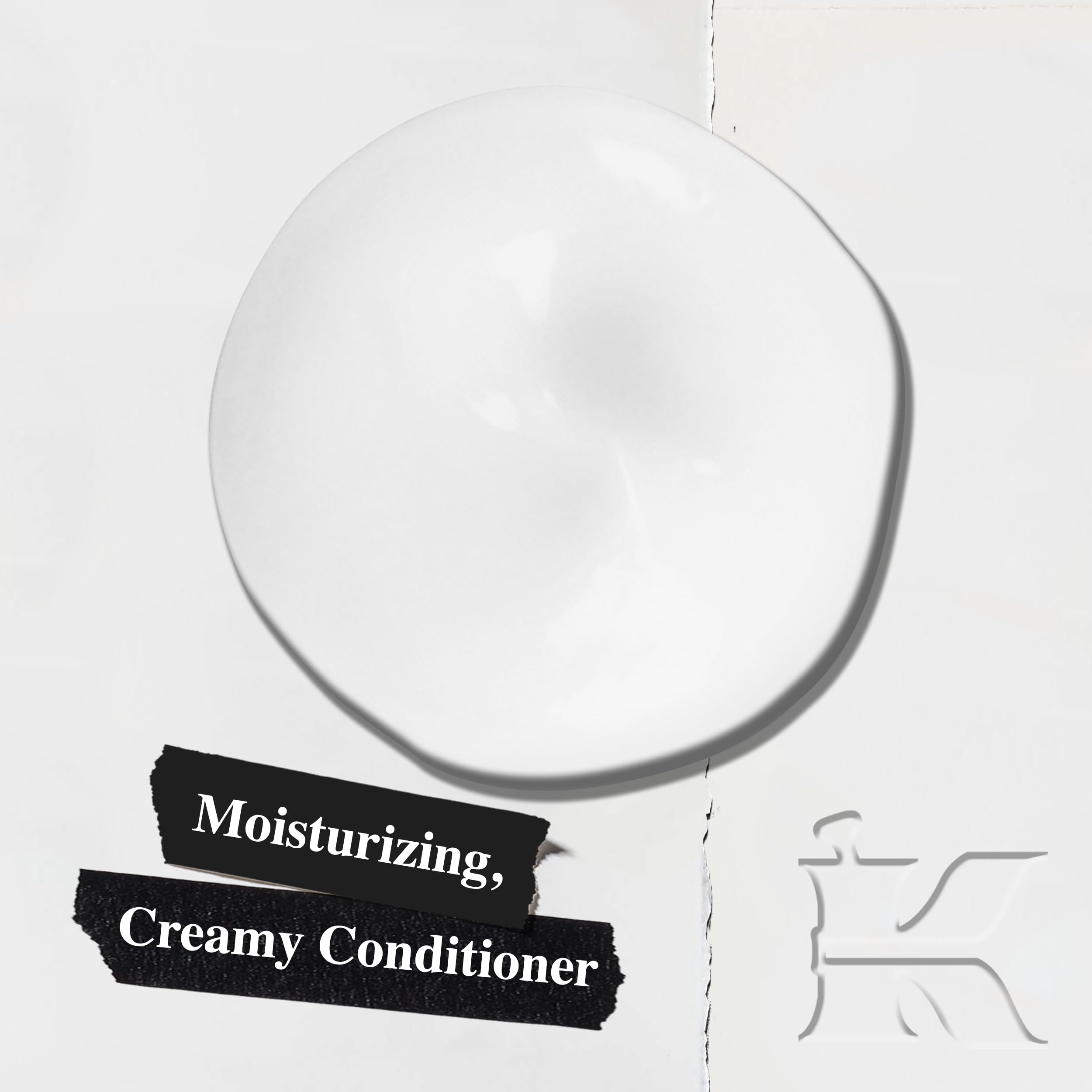 Kiehl's closeup of label text highlighting amino acids and oil ingredients for clarity