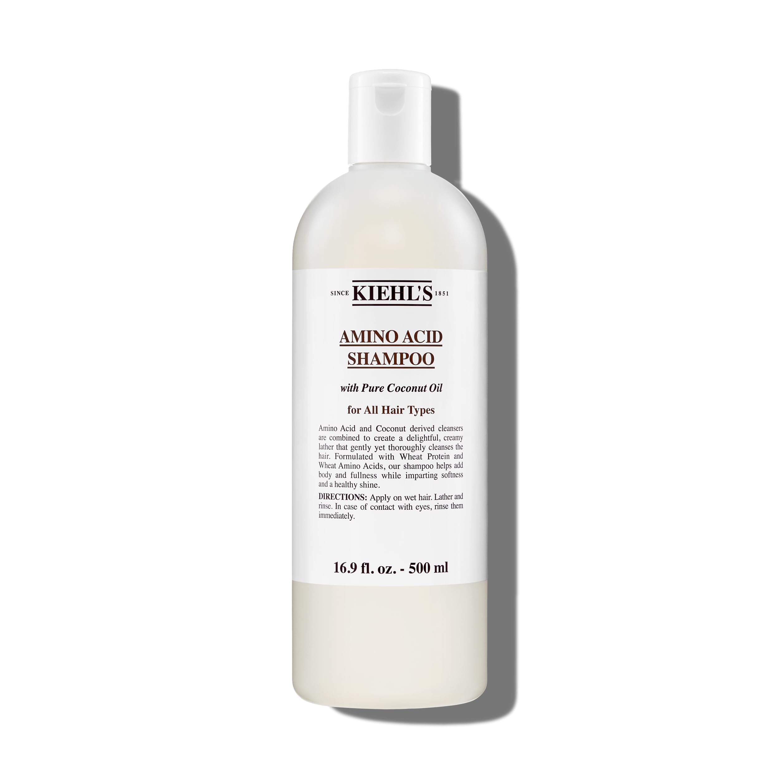 Kiehl's bottle front view showing label and size for easy identification and choice
