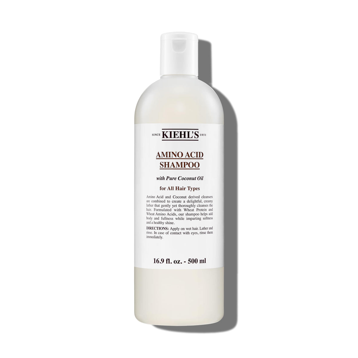Kiehl's bottle front view showing label and size for easy identification and choice