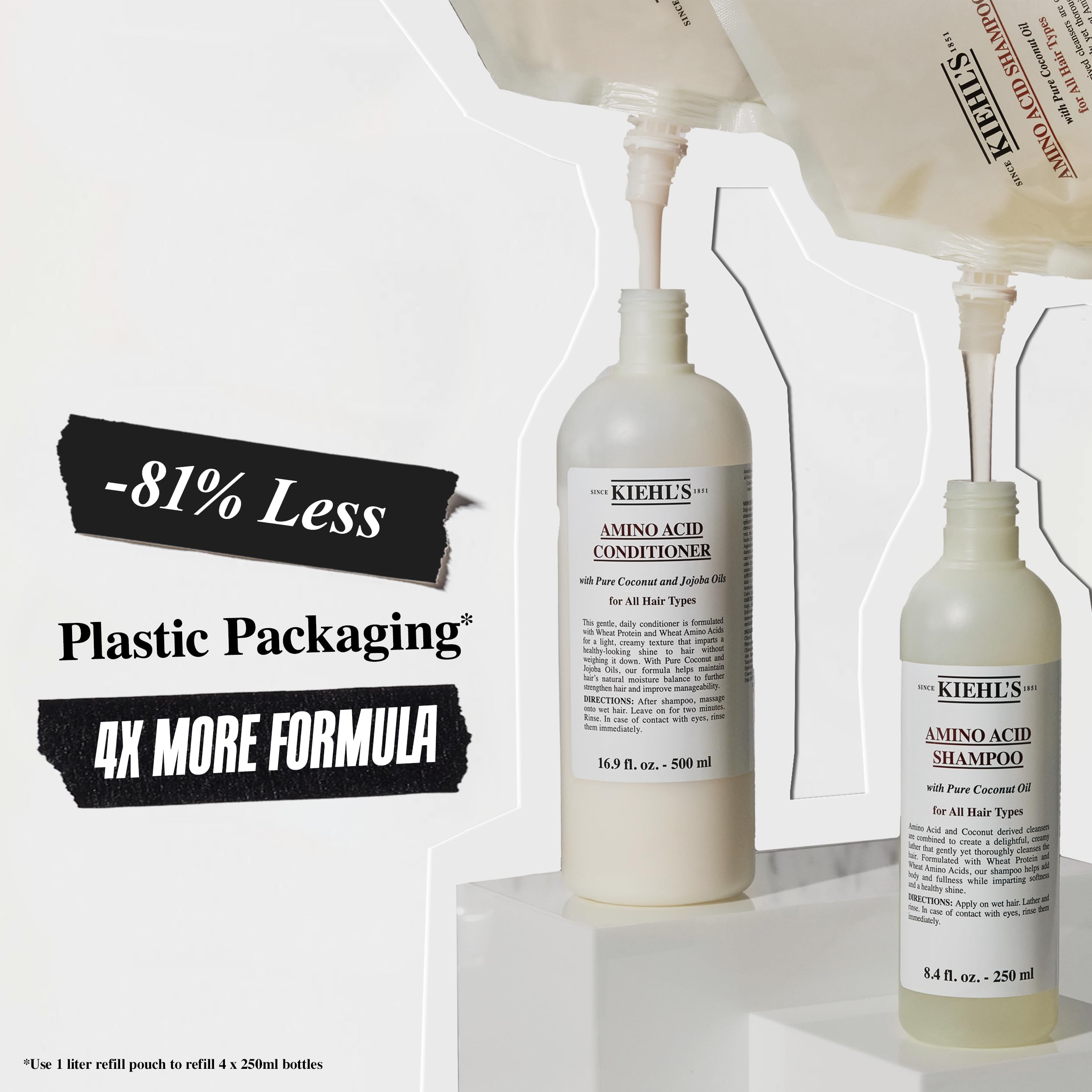 Kiehl's shampoo in shower scene delivering soft, manageable hair