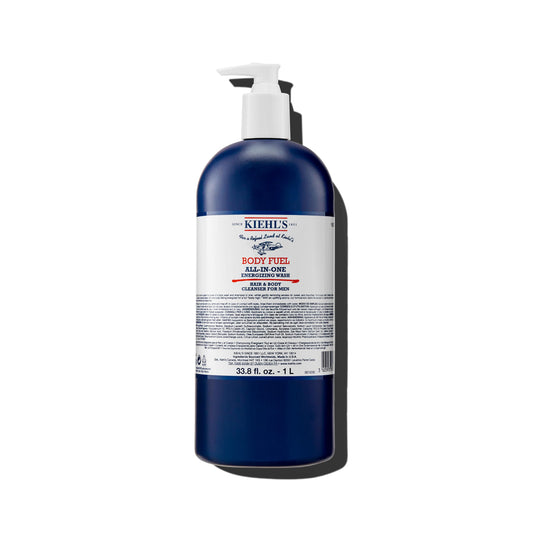 Kiehl's front bottle view showing packaging and fresh scent benefit