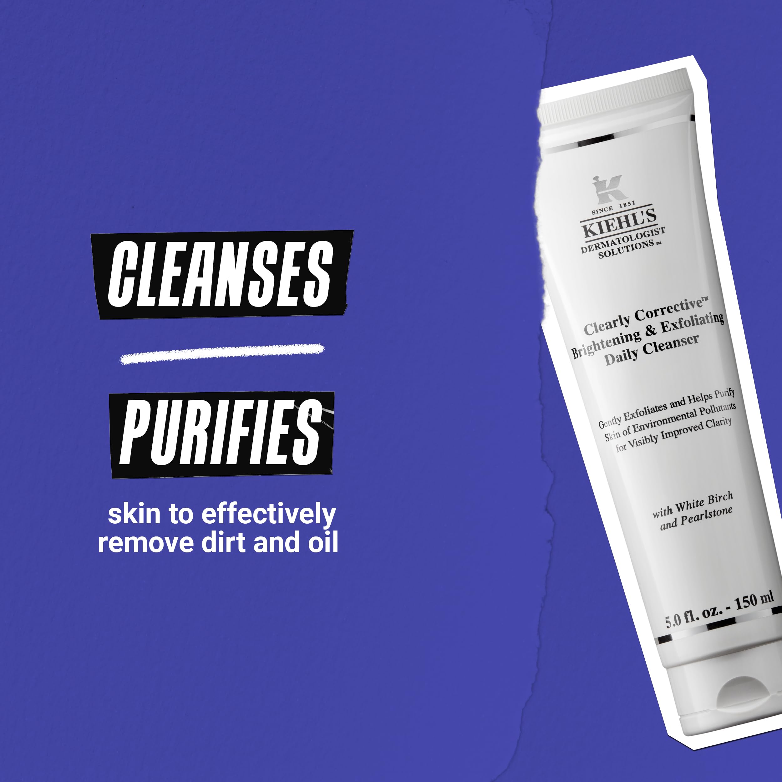 Kiehl's bottle beside other skincare items showing routine use and compatibility
