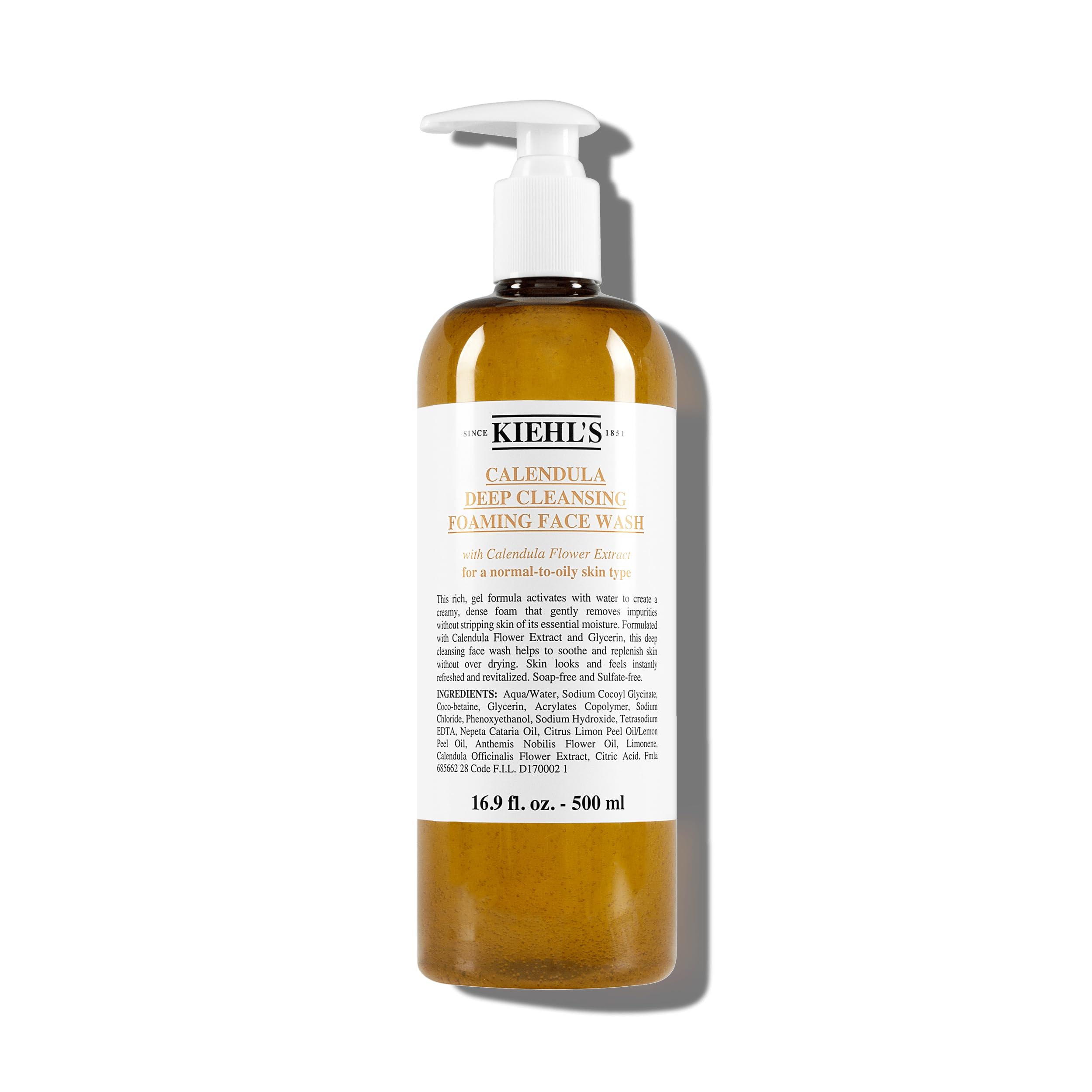 Kiehl's front bottle shot showing clear label and benefits