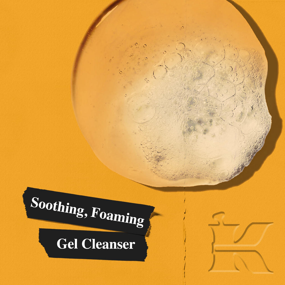 Kiehl's gel texture close-up showing smooth application benefit