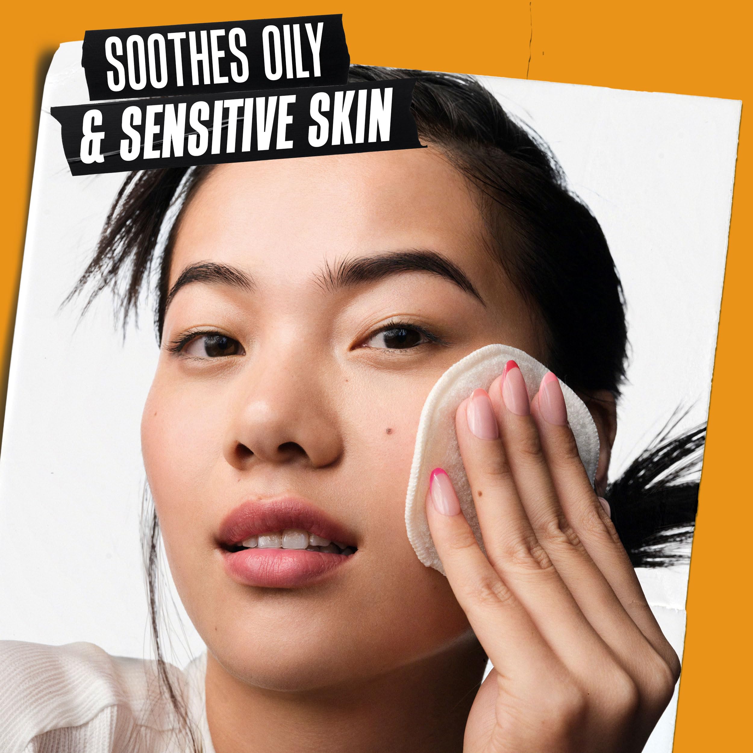 Kiehl's toner poured onto cotton pad demonstrating gentle application