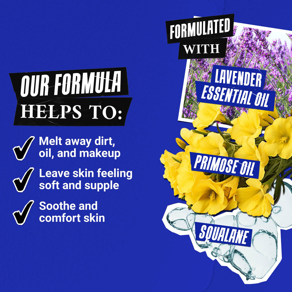 Kiehl's cleansing oil being massaged on skin to remove makeup effectively